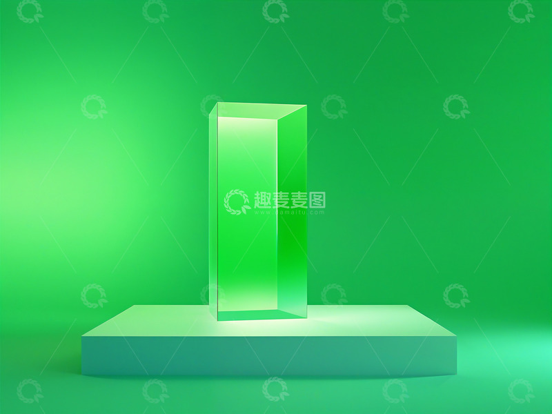 高清大图下载【趣麦麦图】长方形发光绿色方块