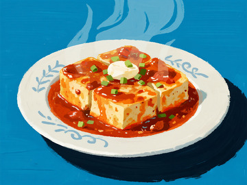 麻婆豆腐插画1