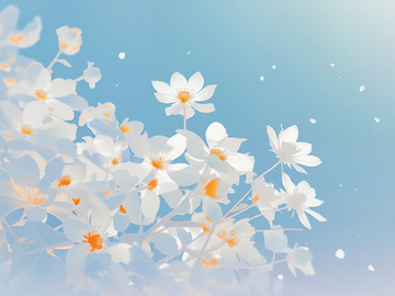 治愈清新小花背景