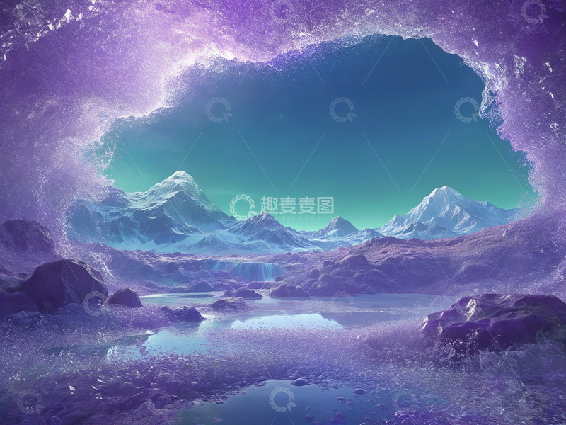 高清大图下载【趣麦麦图】紫蓝色渐变抽象背景