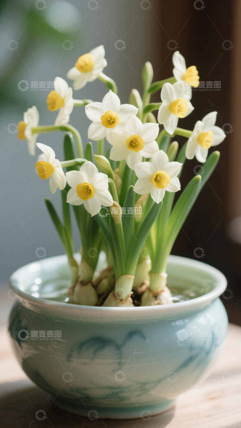 高清大图下载【趣麦麦图】美丽是水仙花绽放