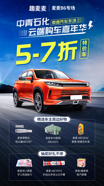 汽车活动赠品合成海报