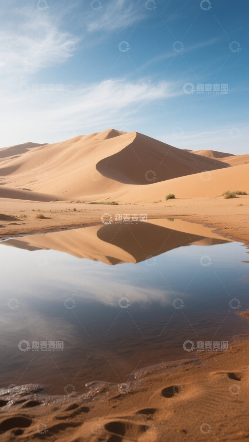 高清大图下载【趣麦麦图】沙漠水泊静谧神奇3