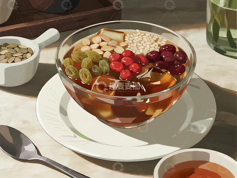 高清大图下载【趣麦麦图】红糖冰粉插画6