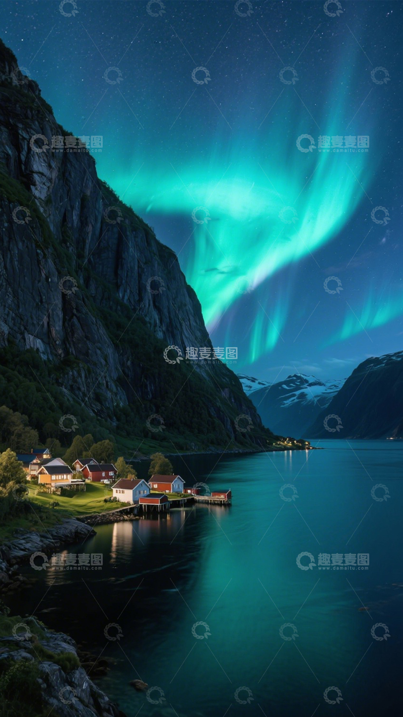 高清大图下载【趣麦麦图】极光峡湾梦幻神秘2