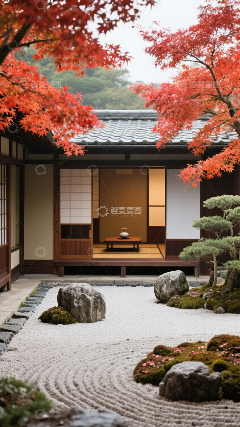 高清大图下载【趣麦麦图】日式庭院宁静雅致1