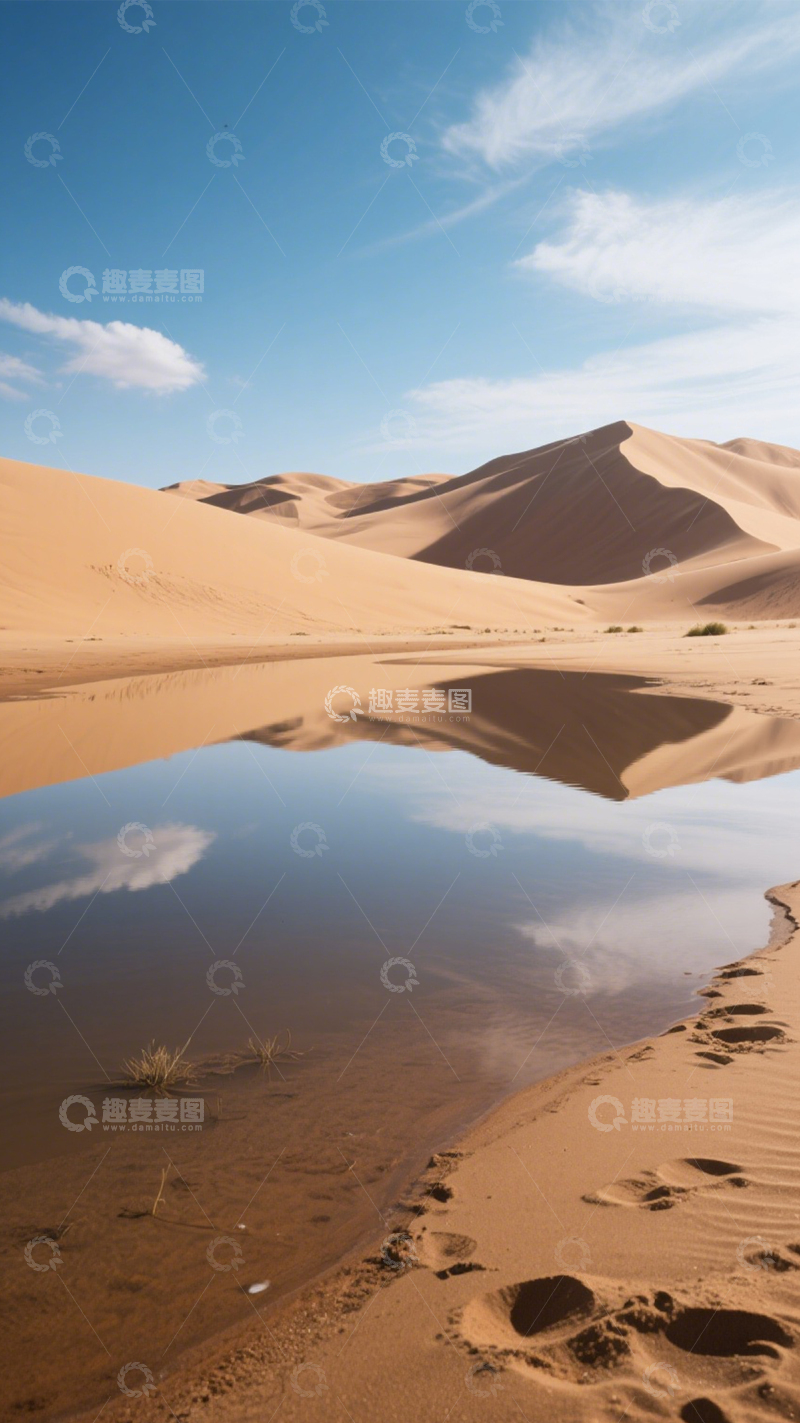 高清大图下载【趣麦麦图】沙漠水泊静谧神奇2
