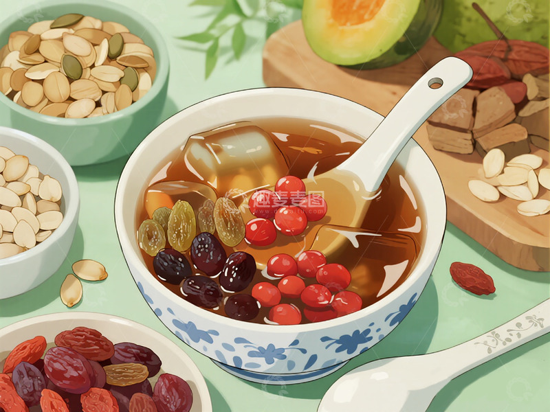 高清大图下载【趣麦麦图】红糖冰粉插画13