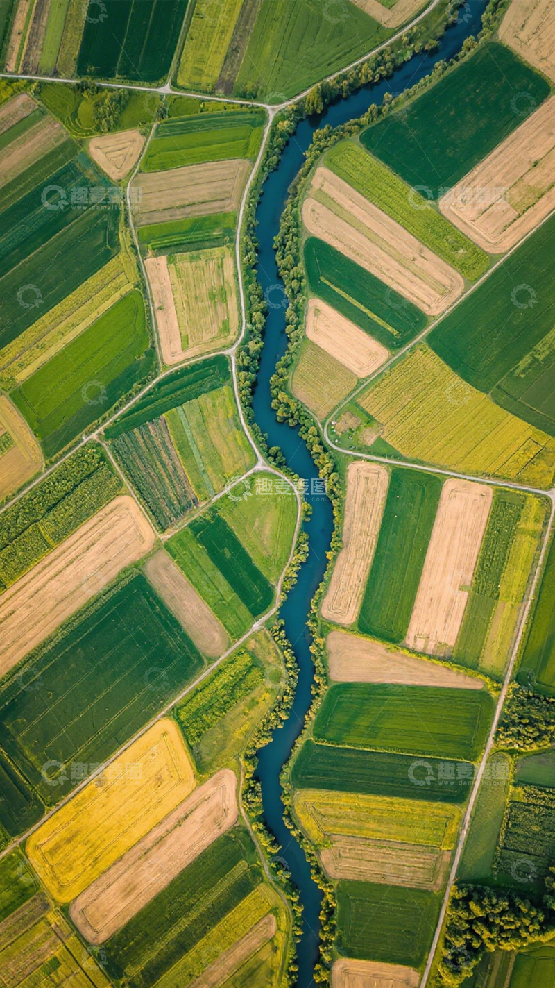 高清大图下载【趣麦麦图】田园河流清新宁静3