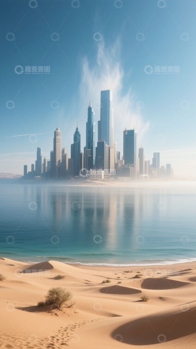 高清大图下载【趣麦麦图】沙漠都市奇幻独特3