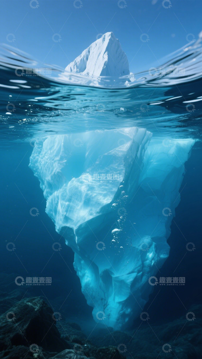 高清大图下载【趣麦麦图】冰山海洋纯净壮观1