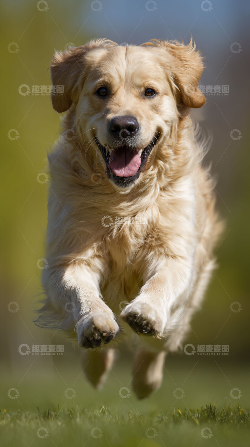 高清大图下载【趣麦麦图】金毛巡回犬  狗狗   可爱