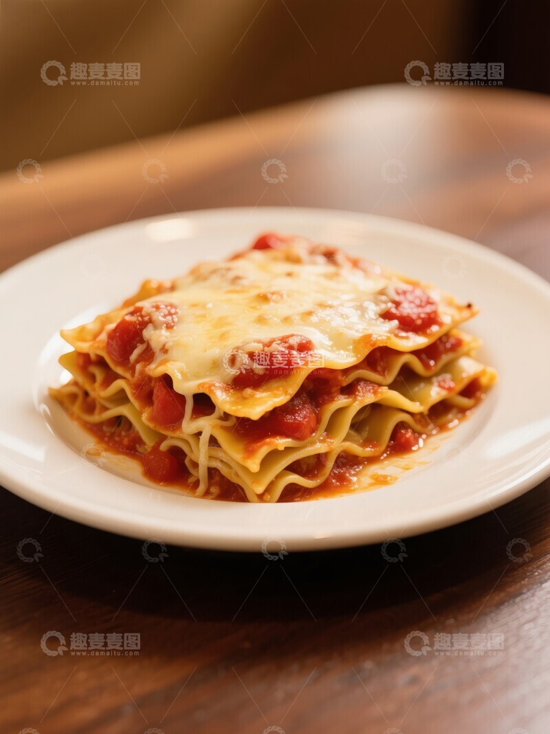 高清大图下载【趣麦麦图】经典意大利千层面配芝士