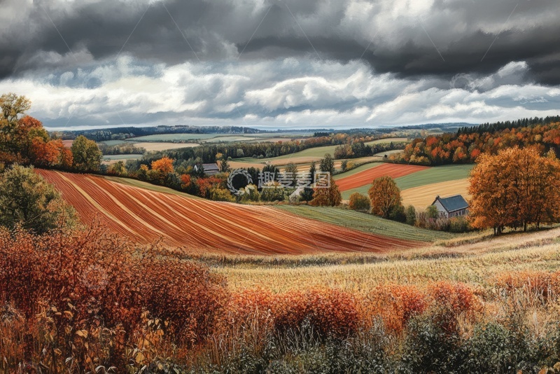 高清大图下载【趣麦麦图】秋季农田田地自然美景