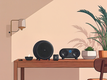 桌子上的蓝牙音箱