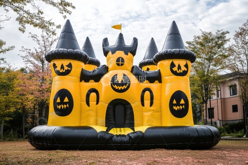 高清大图下载【趣麦麦图】万圣节充气玩具城堡