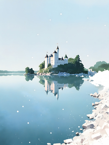 在湖畔上的城堡