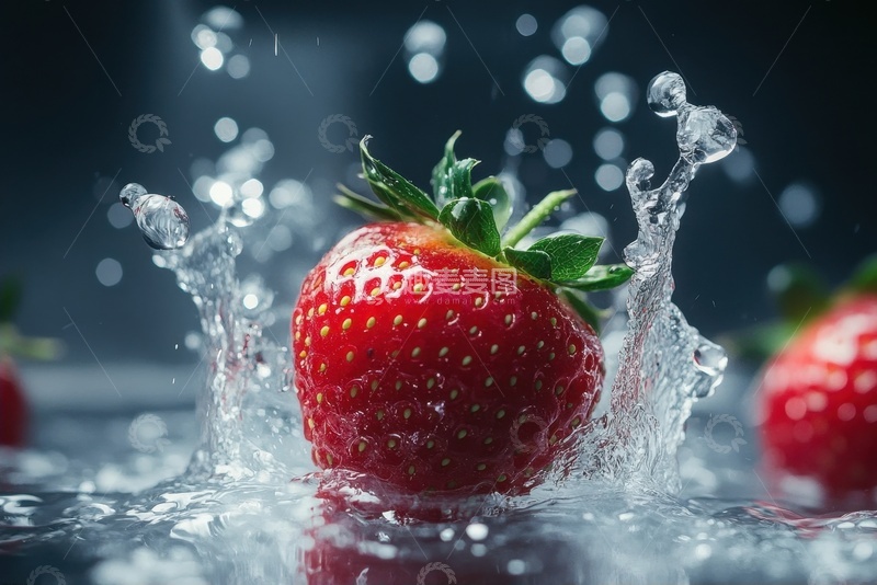 高清大图下载【趣麦麦图】新鲜的一颗大草莓