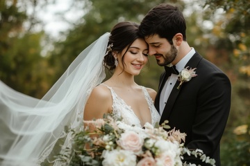 结婚的一对新人