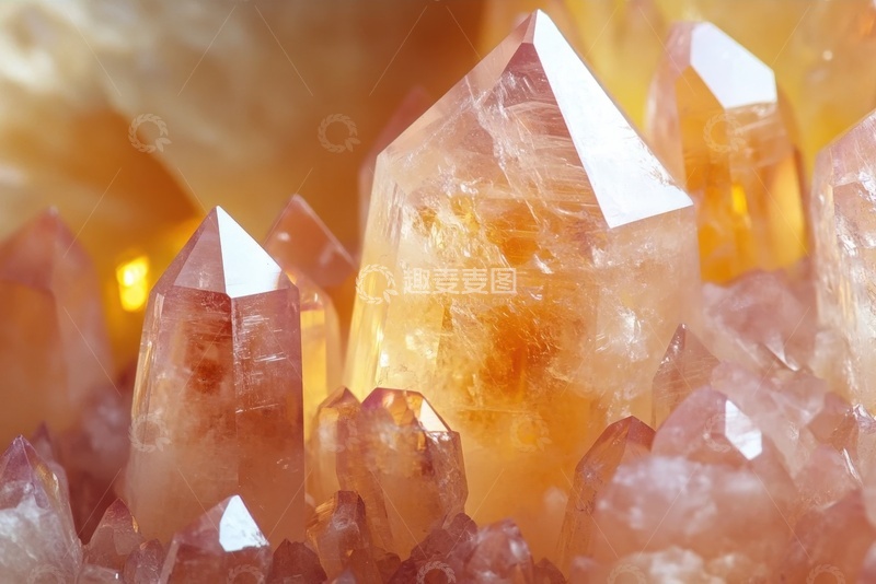 高清大图下载【趣麦麦图】黄色的水晶晶石