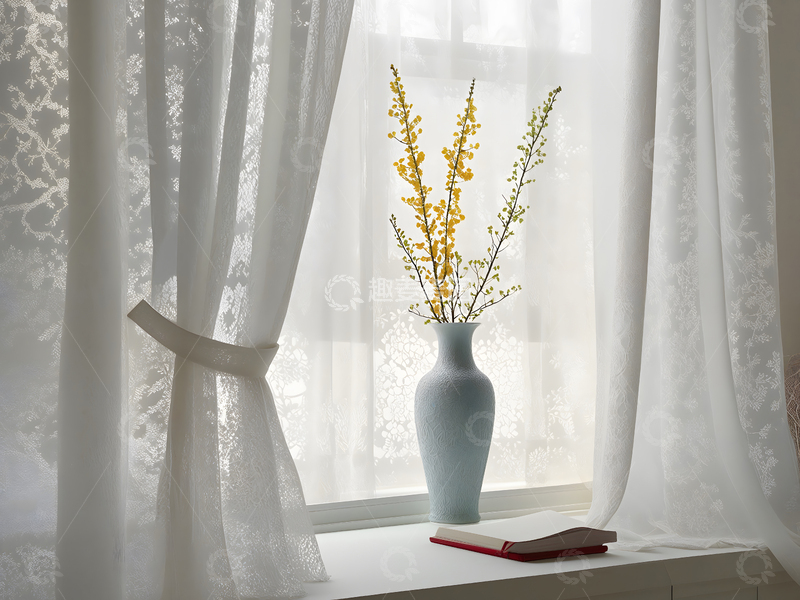 高清大图下载【趣麦麦图】一个放在窗台边的法式花瓶