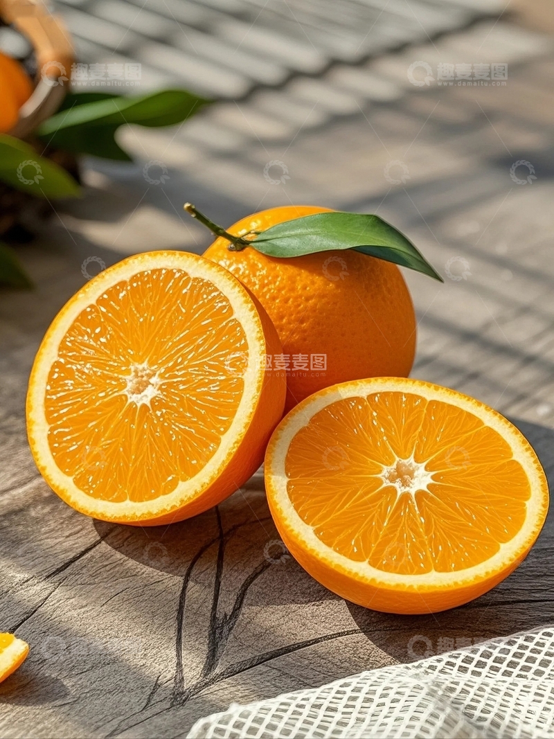 高清大图下载【趣麦麦图】切开的饱满多汁的橙子6