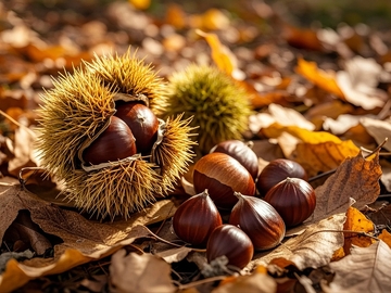 秋天丰收的板栗3