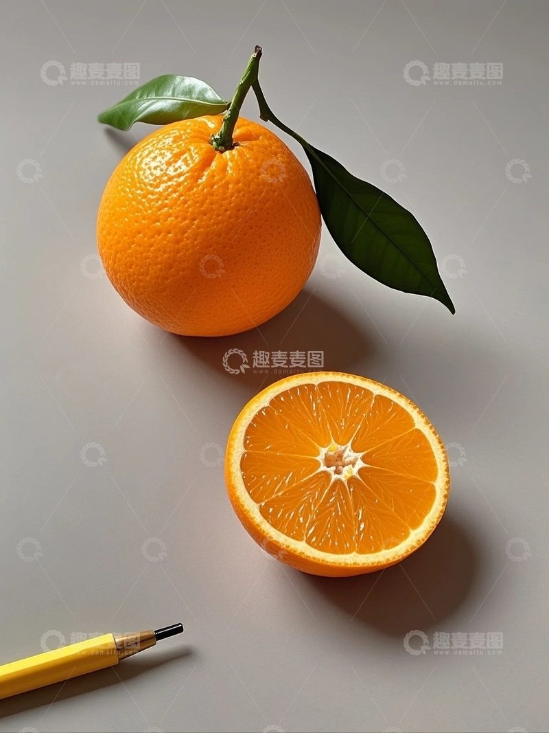 高清大图下载【趣麦麦图】切开的饱满多汁的橙子3