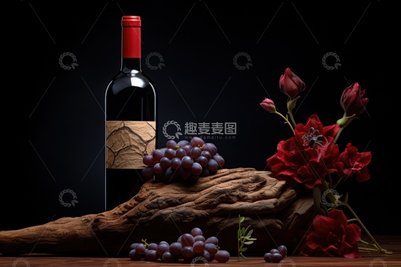 高清大图下载【趣麦麦图】葡萄酒摆拍摄影
