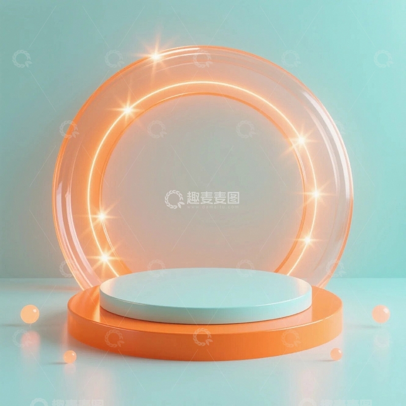 高清大图下载【趣麦麦图】霓虹光环下的产品展示2