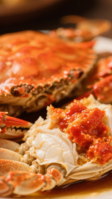 鲜美的大闸蟹美食