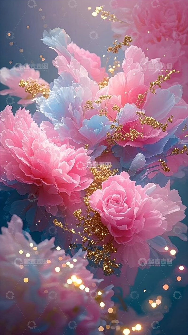 高清大图下载【趣麦麦图】流光溢彩的牡丹花