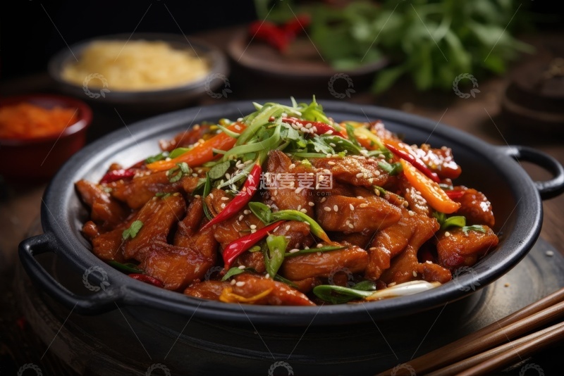 高清大图下载【趣麦麦图】一盘美味的爆炒肉条