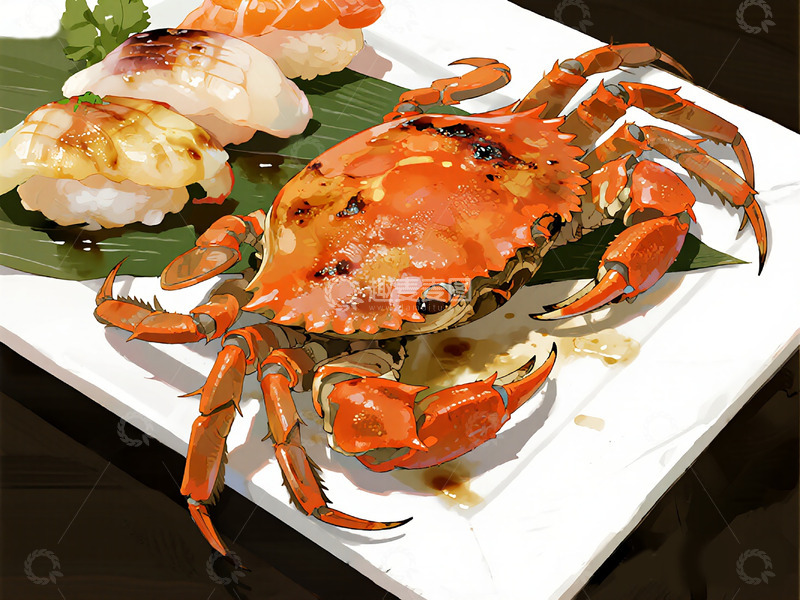 高清大图下载【趣麦麦图】漫画插画大闸蟹15