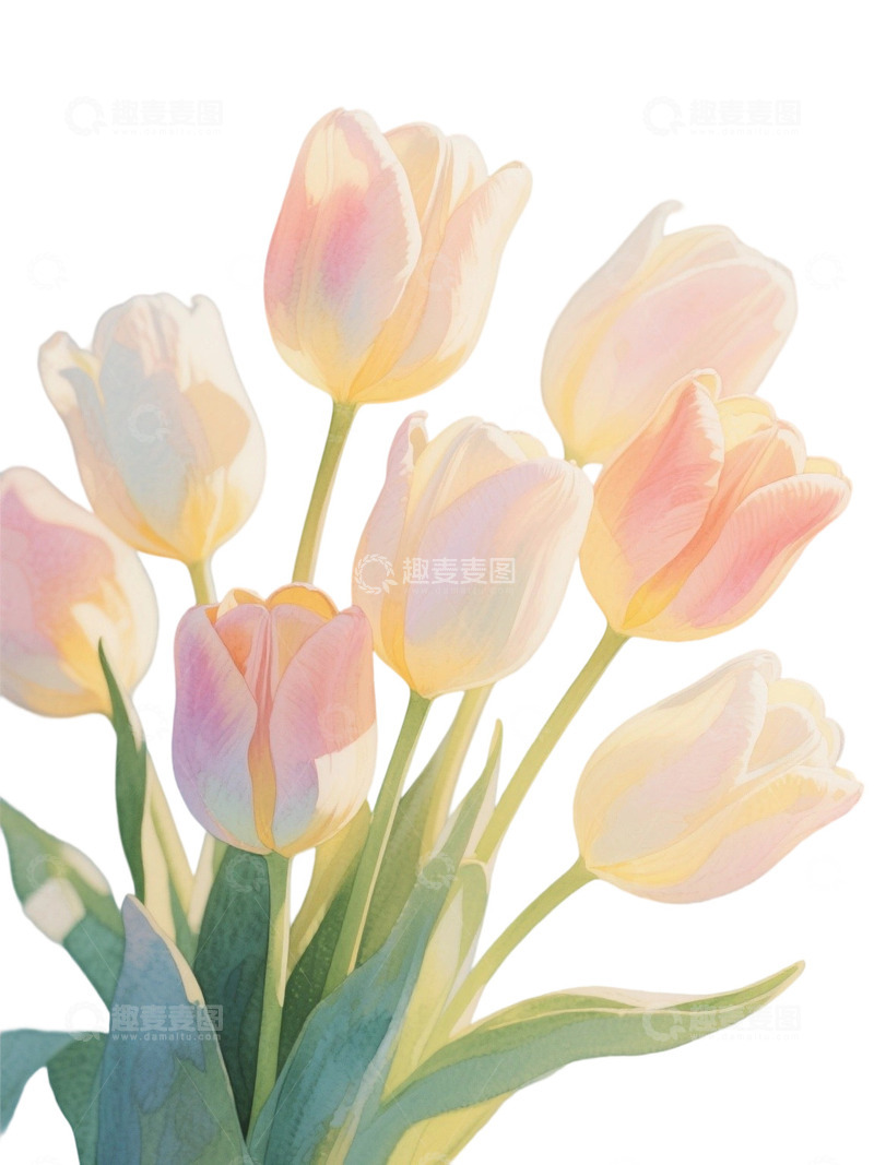 高清大图下载【趣麦麦图】郁金香花束免扣写实主题8