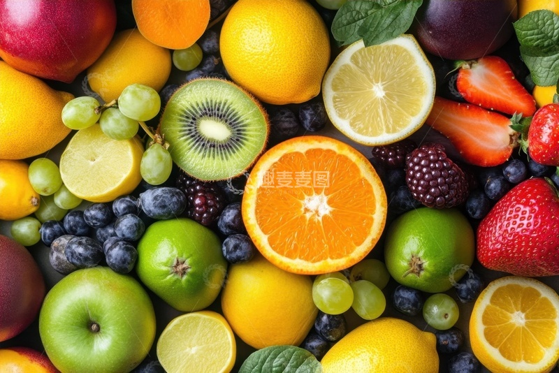 高清大图下载【趣麦麦图】一堆各式各样的水果