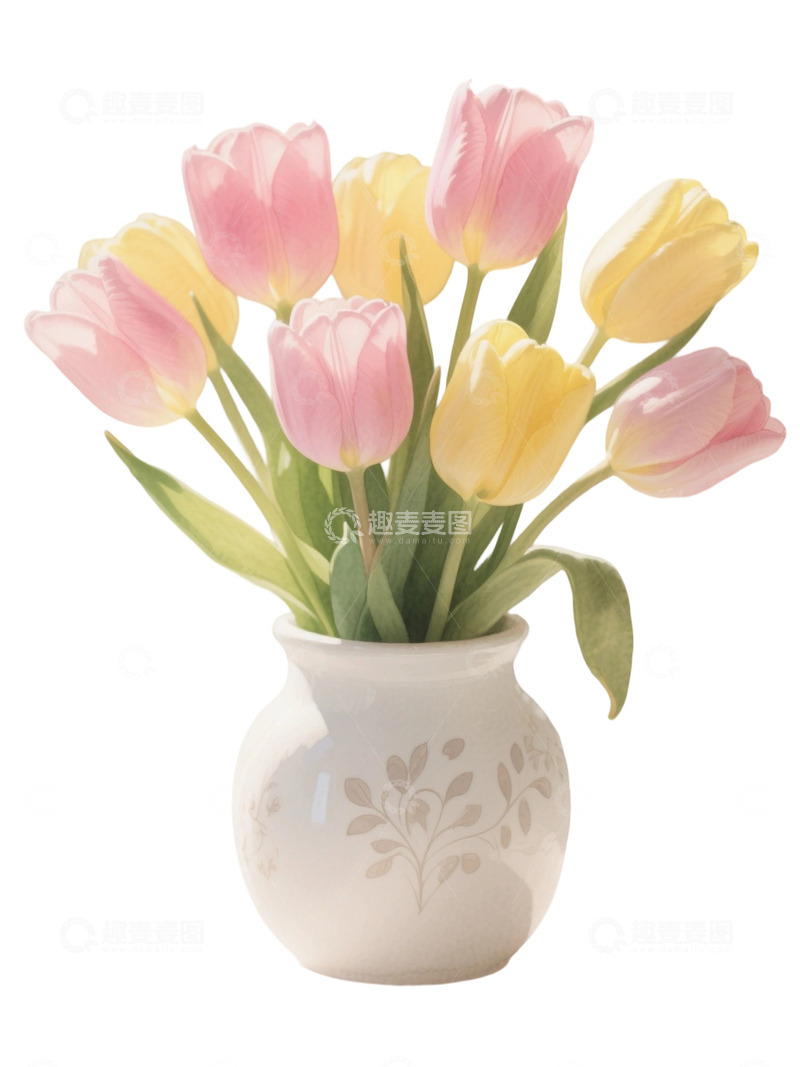高清大图下载【趣麦麦图】郁金香花束免扣写实主题73