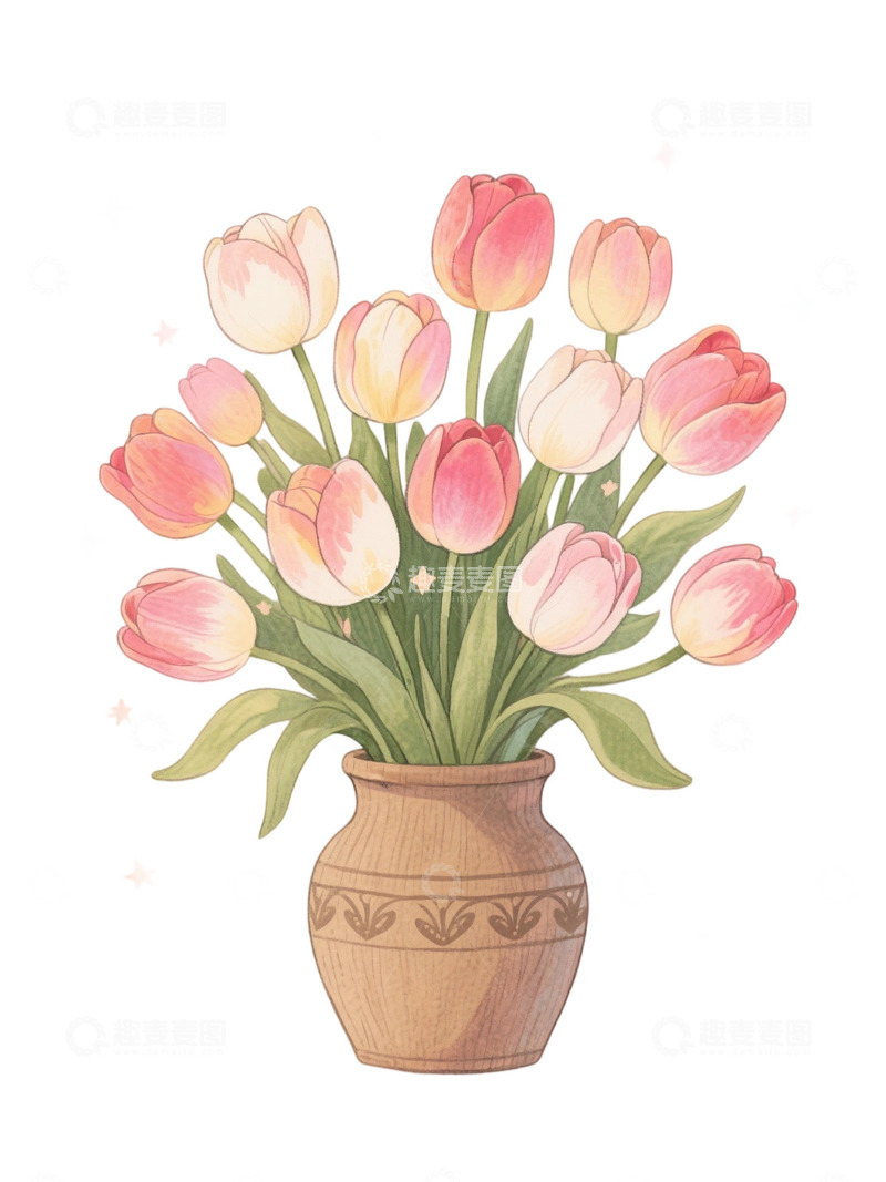 高清大图下载【趣麦麦图】郁金香花束免扣写实主题97