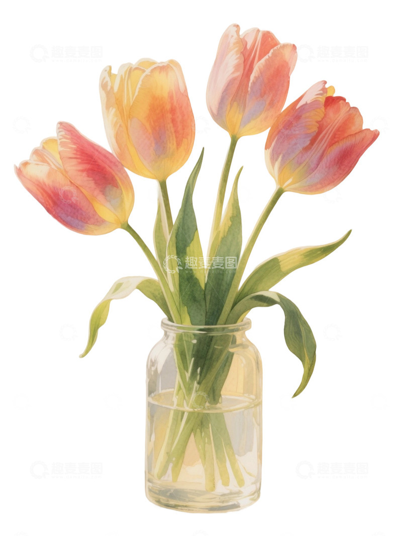 高清大图下载【趣麦麦图】郁金香花束免扣写实主题131