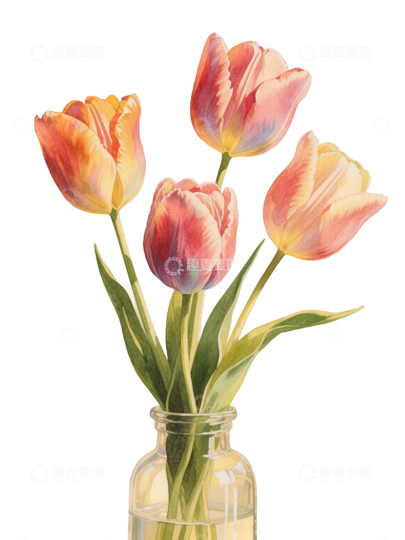 高清大图下载【趣麦麦图】郁金香花束免扣写实主题134