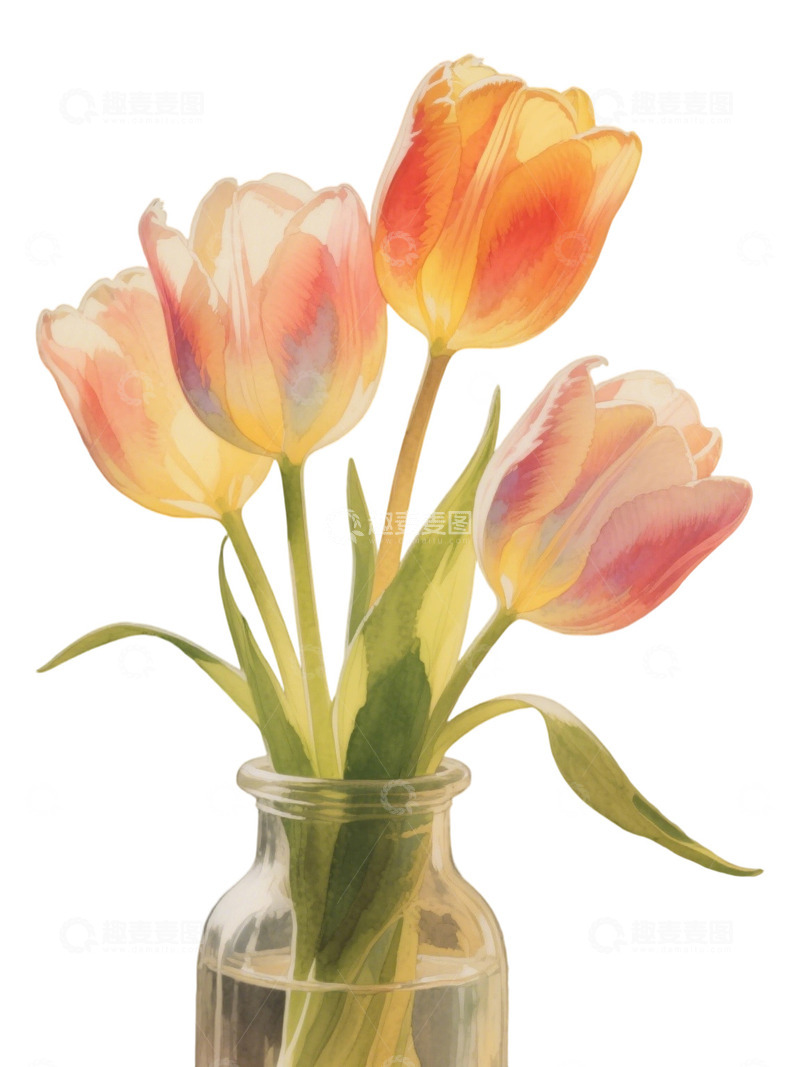 高清大图下载【趣麦麦图】郁金香花束免扣写实主题174