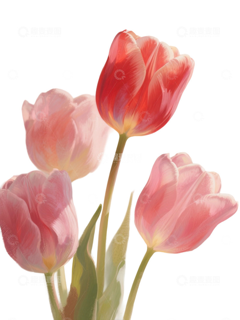 高清大图下载【趣麦麦图】郁金香花束免扣写实主题136