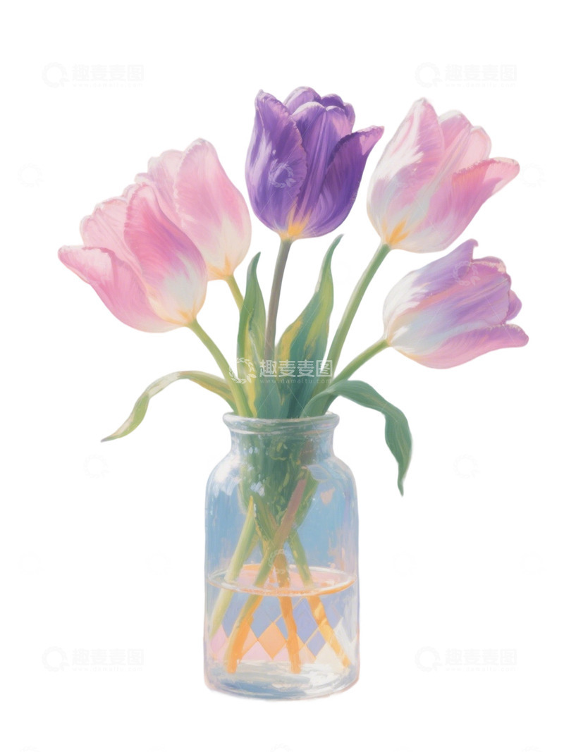 高清大图下载【趣麦麦图】郁金香花束免扣写实主题259