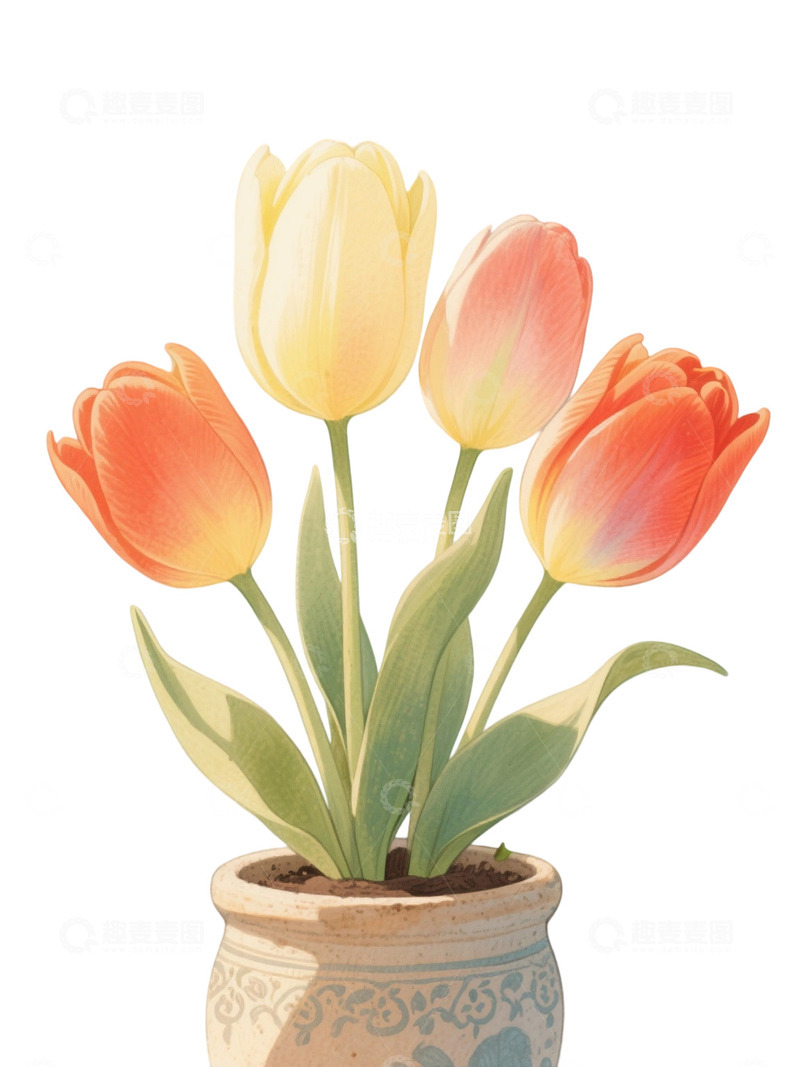高清大图下载【趣麦麦图】郁金香花束免扣写实主题305