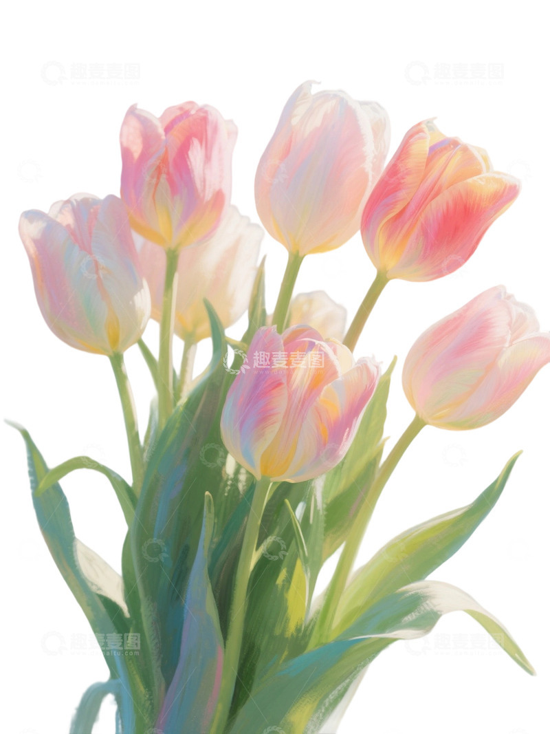 高清大图下载【趣麦麦图】郁金香花束免扣写实主题233