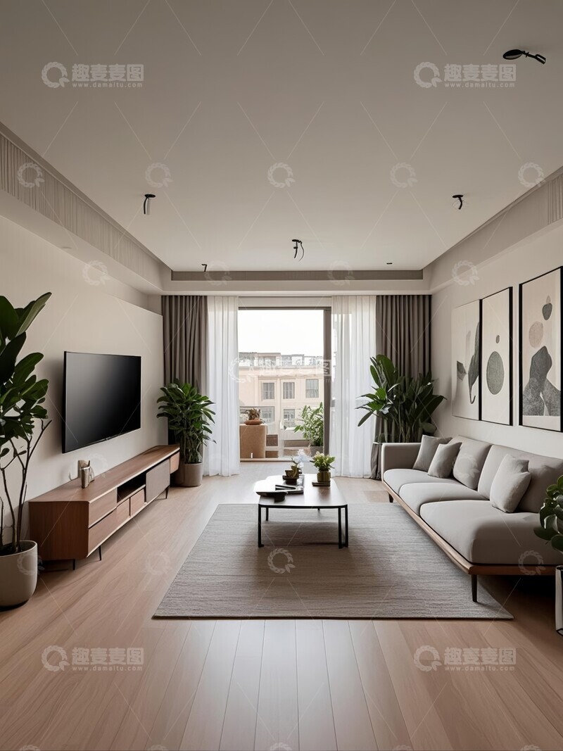 高清大图下载【趣麦麦图】现代简约客厅软装设计