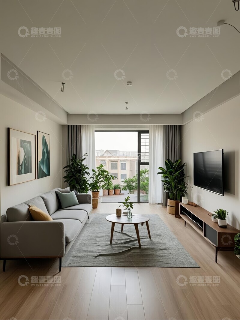 高清大图下载【趣麦麦图】现代温馨客厅设计
