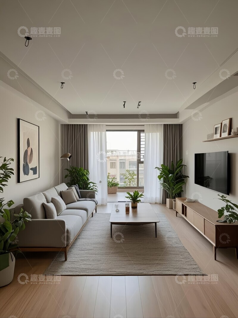 高清大图下载【趣麦麦图】现代简约客厅装修家具设计