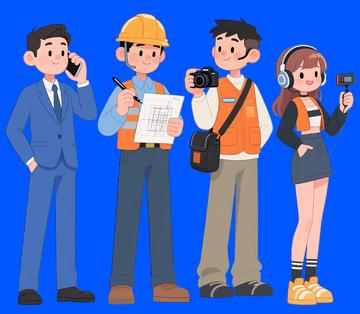 扁平插画职业人士2