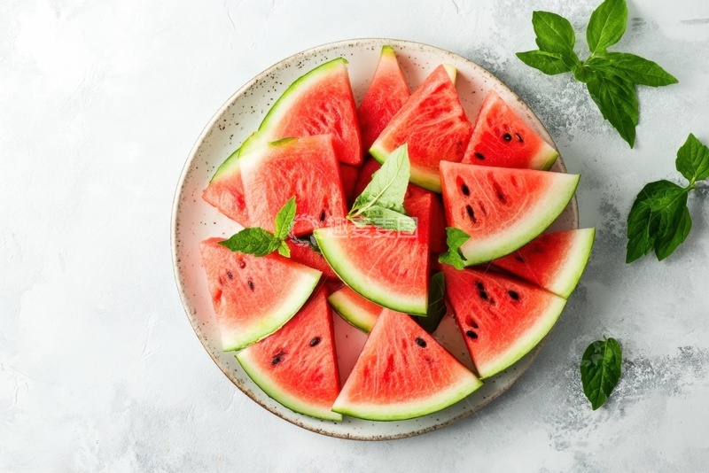 高清大图下载【趣麦麦图】一盘切块的西瓜